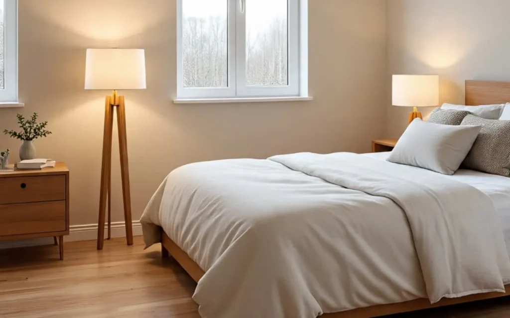 Scandinavian Bedroom Lighting Setup