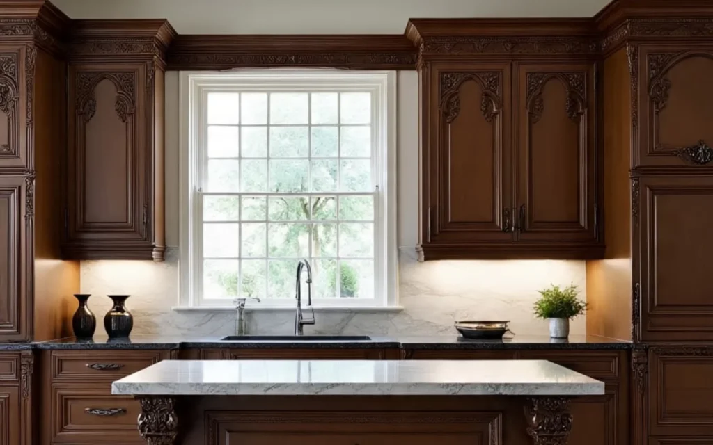 Ornamental Furnishings in Farmhouse Kitchen
